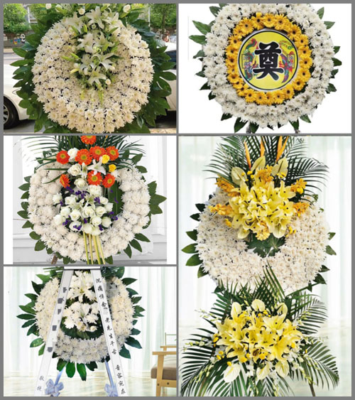 山东青岛莱西市姜山镇蒲湾岭村花圈速递